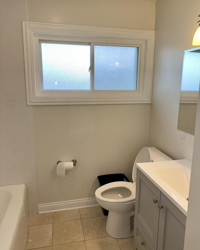 408 Sauk Trl, Park Forest, IL 60466 - bathroom with vanity, a tub to relax in, and tile patterned flooring
