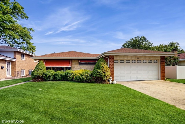80 E Fremont Ave, Des Plaines, IL 60016 - single story home with a garage, concrete driveway, brick siding, and a shingled roof