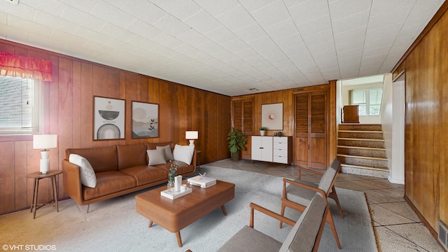 80 E Fremont Ave, Des Plaines, IL 60016 - living area featuring wooden walls and stairs