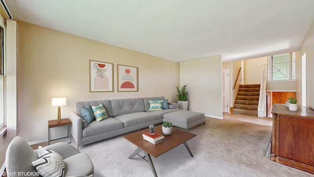 80 E Fremont Ave, Des Plaines, IL 60016 - living room with stairs and light colored carpet