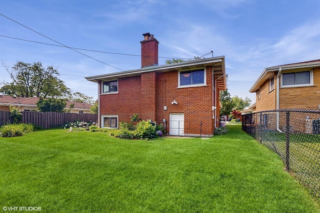 80 E Fremont Ave, Des Plaines, IL 60016 - back of house with a chimney and brick siding