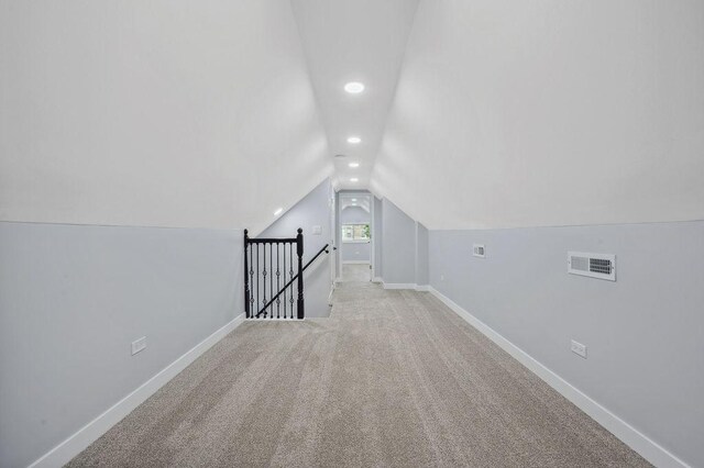 6721 S Ada St, Chicago, IL 60636 - bonus room featuring recessed lighting, vaulted ceiling, and light carpet