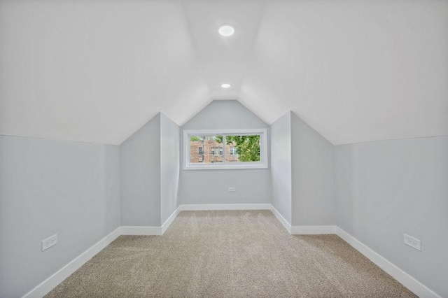 6721 S Ada St, Chicago, IL 60636 - additional living space with lofted ceiling, carpet flooring, and recessed lighting