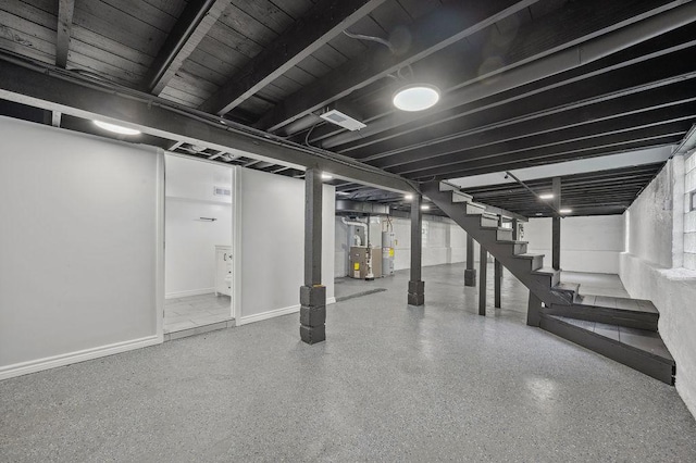 6721 S Ada St, Chicago, IL 60636 - finished below grade area featuring stairs and water heater