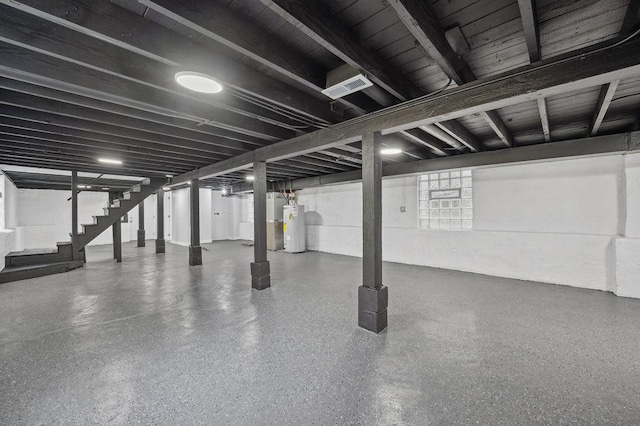 6721 S Ada St, Chicago, IL 60636 - basement with gas water heater and stairs