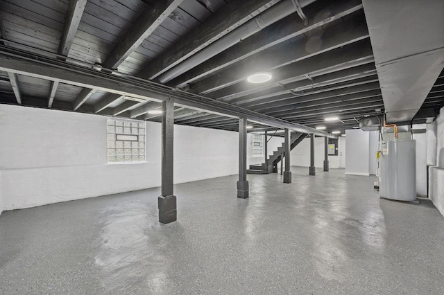 6721 S Ada St, Chicago, IL 60636 - basement featuring gas water heater and stairs