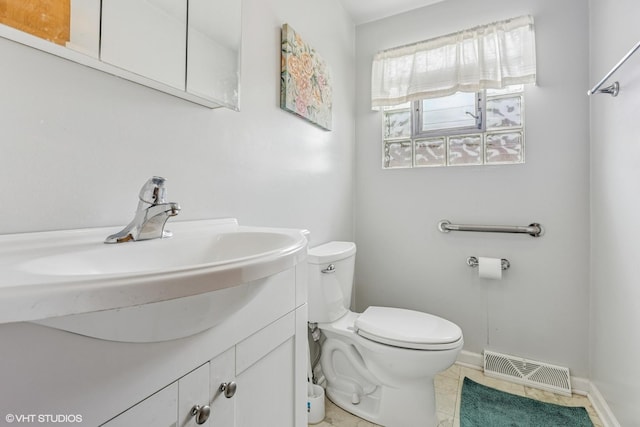 1404 W 97th St, Chicago, IL 60643 - half bath with vanity and tile patterned floors