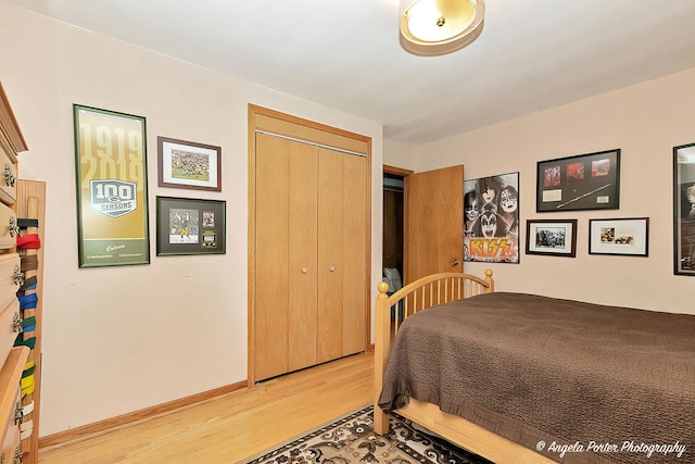 702 W Broadway St, Mchenry, IL 60051 - bedroom with light wood-style flooring and a closet