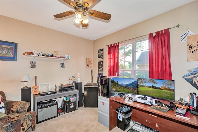 5692 W Roosevelt St, Monee, IL 60449 - office with light carpet and ceiling fan
