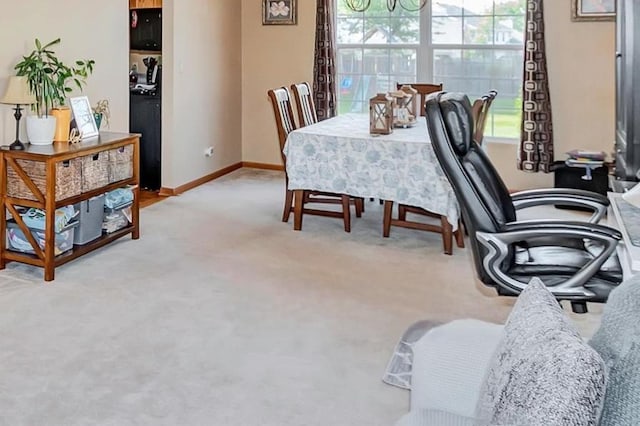 5692 W Roosevelt St, Monee, IL 60449 - dining space with carpet and baseboards