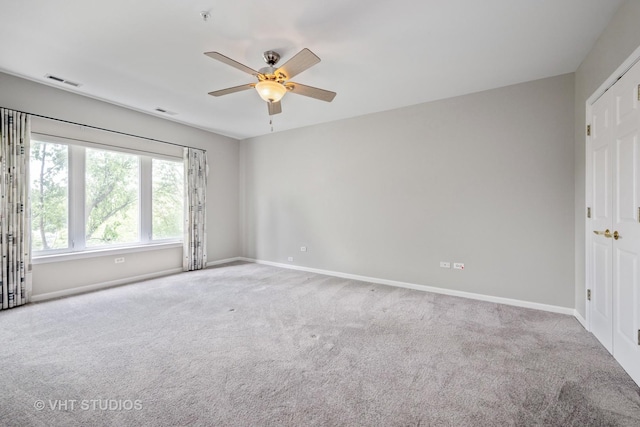 800 Weidner Rd Unit 307, Buffalo Grove, IL 60089 - carpeted spare room featuring ceiling fan and a pendent fire sprinkler