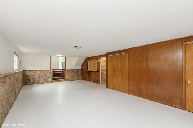 4321 Bay View Dr, Crystal Lake, IL 60014 - below grade area with wainscoting and wood walls