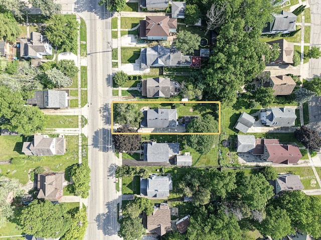 715 N 4th St, Dekalb, IL 60115 - aerial view of residential area with property parcel outlined