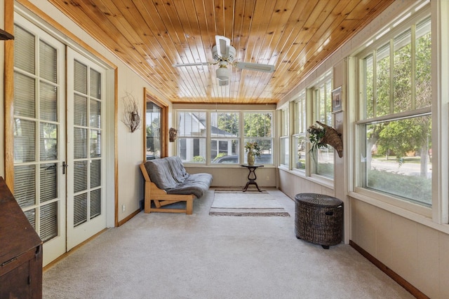 715 N 4th St, Dekalb, IL 60115 - sunroom with carpet flooring and wood ceiling