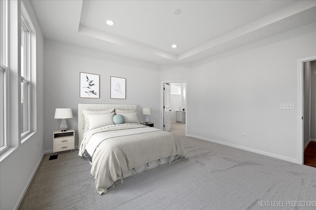 2308 Lawlor Ln, Naperville, IL 60564 - carpeted bedroom with multiple windows, recessed lighting, and a raised ceiling