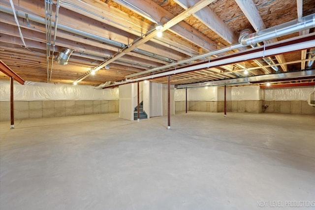 2308 Lawlor Ln, Naperville, IL 60564 - unfinished basement featuring stairs