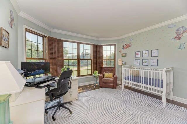 26 Carriage House Ln, Orland Park, IL 60467 - carpeted office space featuring crown molding