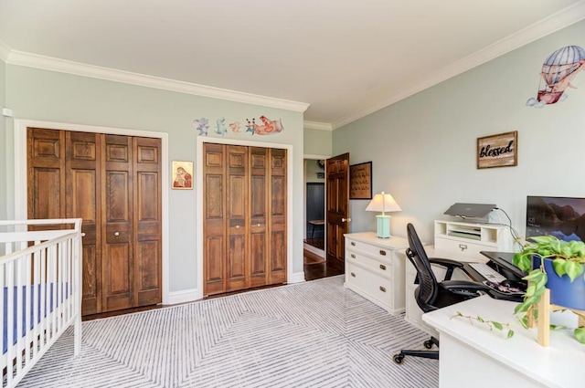 26 Carriage House Ln, Orland Park, IL 60467 - office with ornamental molding and light colored carpet