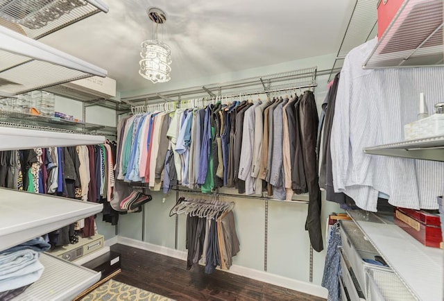 26 Carriage House Ln, Orland Park, IL 60467 - spacious closet featuring wood finished floors and a chandelier
