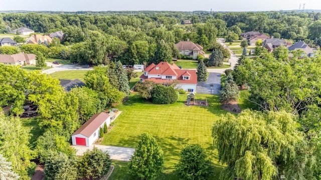26 Carriage House Ln, Orland Park, IL 60467 - aerial perspective of suburban area with a forest