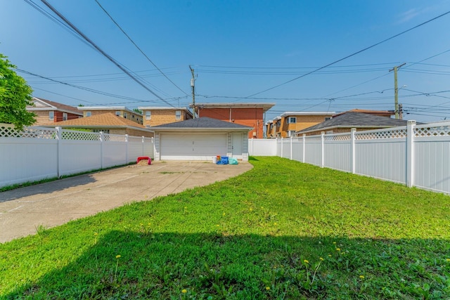 1820 Maple Ave, Berwyn, IL 60402 - fenced backyard with a detached garage and an outdoor structure