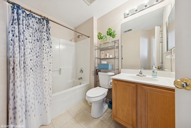 142 W Park Ave Unit C, Sugar Grove, IL 60554 - bathroom with shower / tub combo, vanity, and tile patterned flooring