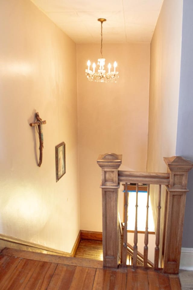 2632 S Austin Blvd, Cicero, IL 60804 - stairs with a chandelier and wood finished floors