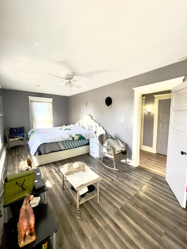 2632 S Austin Blvd, Cicero, IL 60804 - bedroom featuring wood finished floors and a ceiling fan