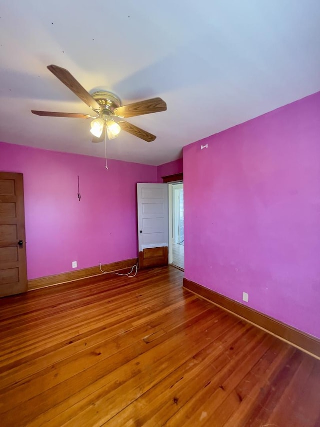 2632 S Austin Blvd, Cicero, IL 60804 - empty room featuring a ceiling fan and wood finished floors