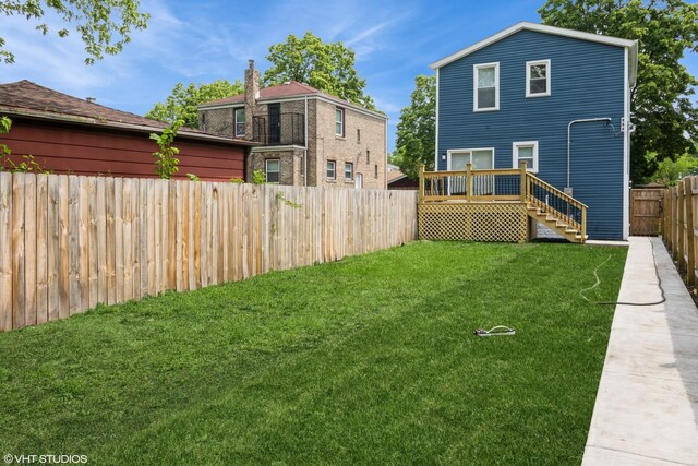 11616 S Lowe Ave, Chicago, IL 60628 - fenced backyard with a deck
