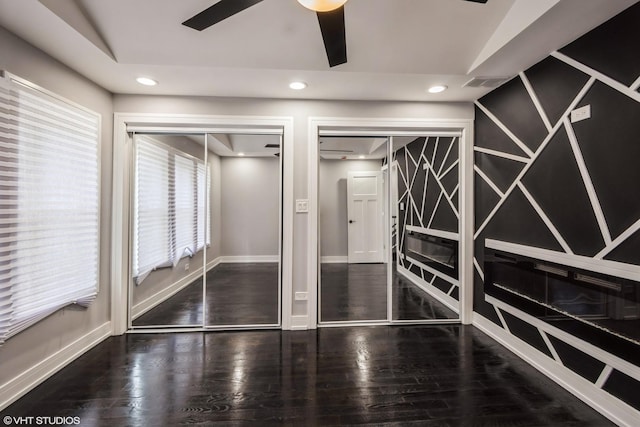 11616 S Lowe Ave, Chicago, IL 60628 - spare room with a ceiling fan, recessed lighting, and wood finished floors