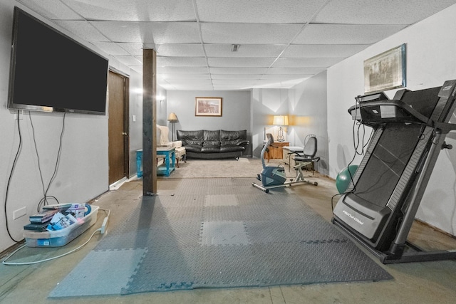 277 Mcmillan St, Grayslake, IL 60030 - workout area featuring a drop ceiling