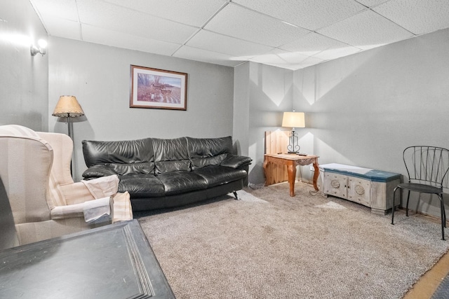 277 Mcmillan St, Grayslake, IL 60030 - carpeted living room featuring a paneled ceiling