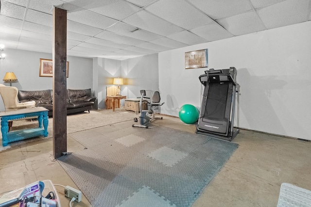 277 Mcmillan St, Grayslake, IL 60030 - workout room featuring a drop ceiling