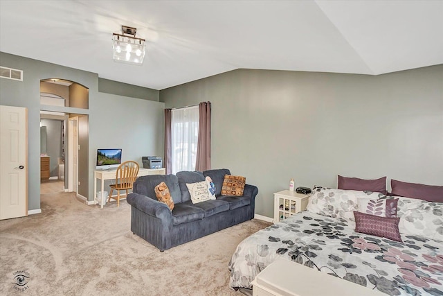 1612 Whisper Glen Dr, Plainfield, IL 60586 - carpeted bedroom featuring arched walkways and lofted ceiling
