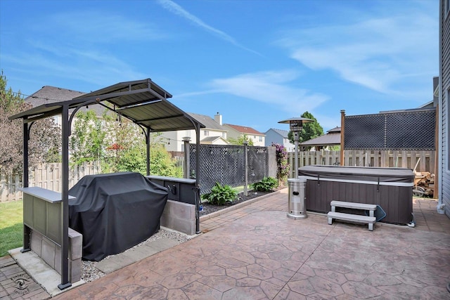 1612 Whisper Glen Dr, Plainfield, IL 60586 - fenced backyard with a hot tub, a patio area, and area for grilling