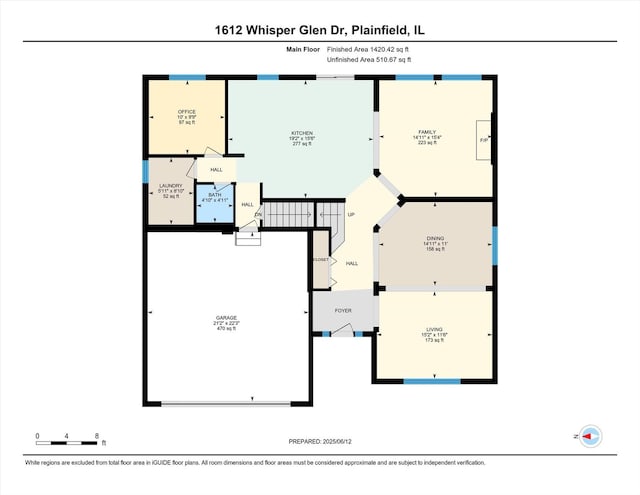 1612 Whisper Glen Dr, Plainfield, IL 60586 - view of property floor plan