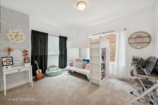 2503 N Maplewood Ave, Chicago, IL 60647 - carpeted bedroom with baseboards and a desk