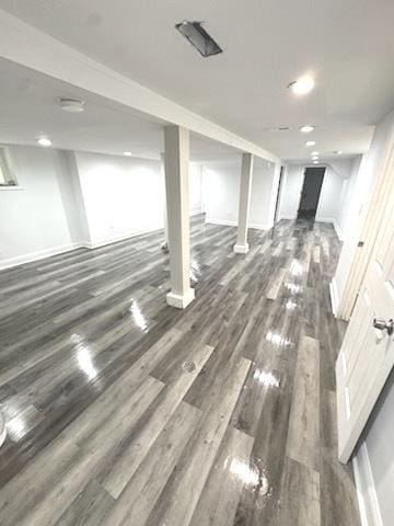 9432 S Vernon Ave, Chicago, IL 60619 - finished below grade area with wood finished floors and recessed lighting