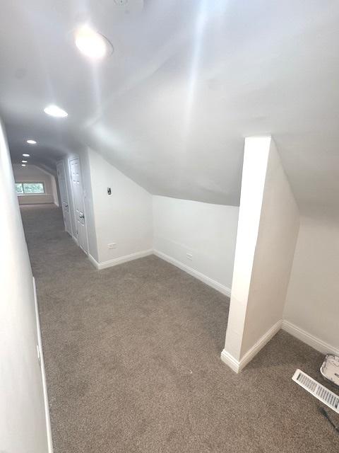 9432 S Vernon Ave, Chicago, IL 60619 - additional living space featuring vaulted ceiling and carpet floors