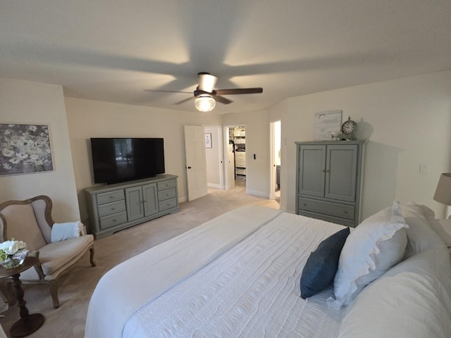 1530 Laurel Oaks Dr, Streamwood, IL 60107 - bedroom featuring light carpet and a ceiling fan