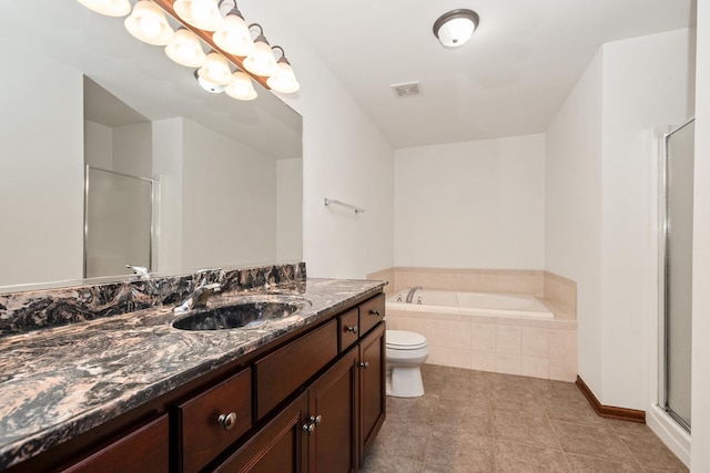 6248 Misty Pines Dr Unit 4, Tinley Park, IL 60477 - bathroom with vanity, a garden tub, and an enclosed shower