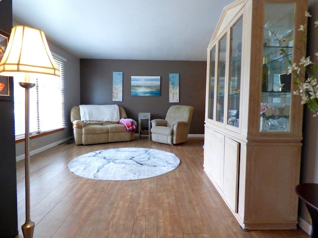 1420 E Lake Louise Dr, Palatine, IL 60074 - sitting room featuring baseboards and wood finished floors