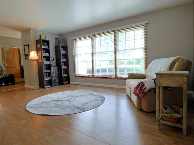 1420 E Lake Louise Dr, Palatine, IL 60074 - sitting room featuring baseboards and wood finished floors