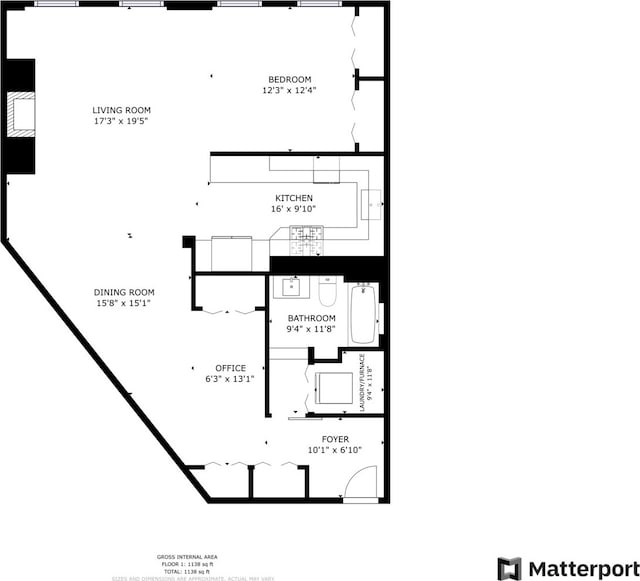 400 S Green St Unit 406, Chicago, IL 60607 - view of property floor plan
