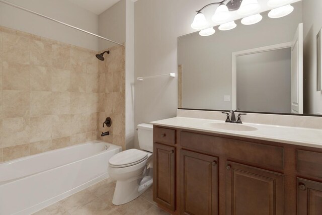 2929 Portage St, Naperville, IL 60564 - full bath featuring vanity, bathing tub / shower combination, and tile patterned flooring