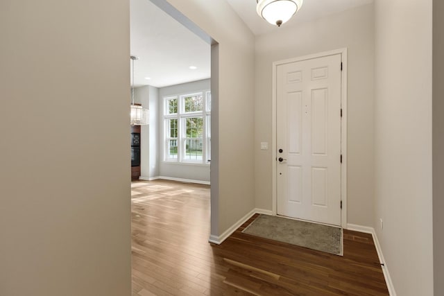2929 Portage St, Naperville, IL 60564 - foyer featuring wood finished floors and recessed lighting