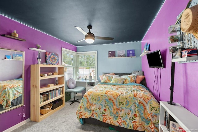 9122 S Avers Ave, Evergreen Park, IL 60805 - carpeted bedroom with ceiling fan and baseboards