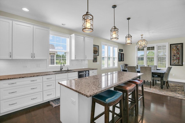 2955 E Stone Creek Blvd, Urbana, IL 61802 - kitchen featuring dark wood-style floors, healthy amount of natural light, dishwasher, and recessed lighting