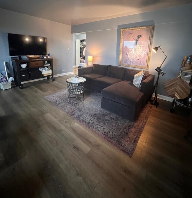 7337 S S Shore Dr Unit 708, Chicago, IL 60649 - living room with wood finished floors and baseboards